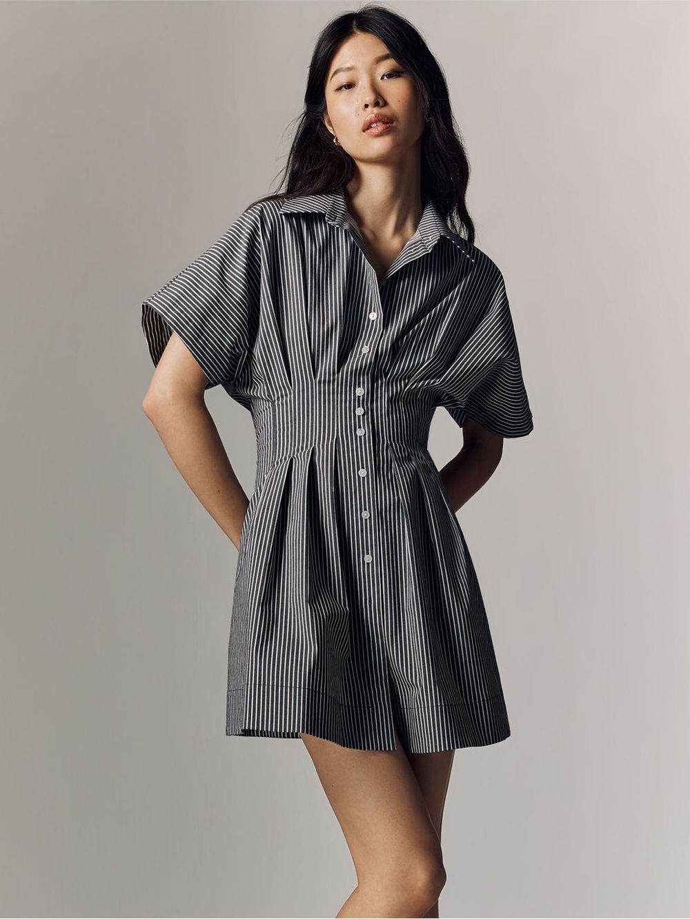 Tobie Mini Shirt Dress by Exquise